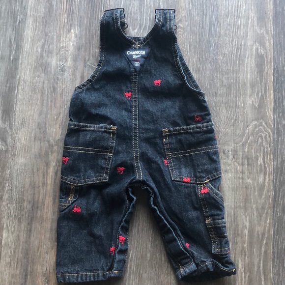 Baby Boys OshKosh Jean Overalls Sz 3 mths - Picture 4 of 4